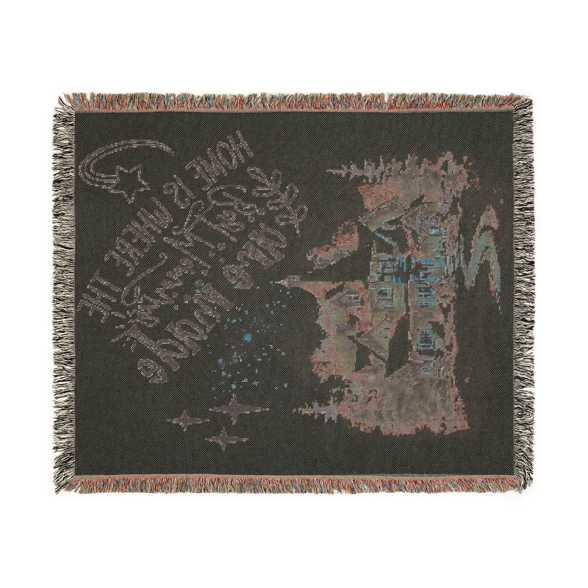 Cozy Woven Blanket with Inspirational Quotes, Ideal for Home Decor, Gifts, Relaxation, Winter Holidays, and Snuggles