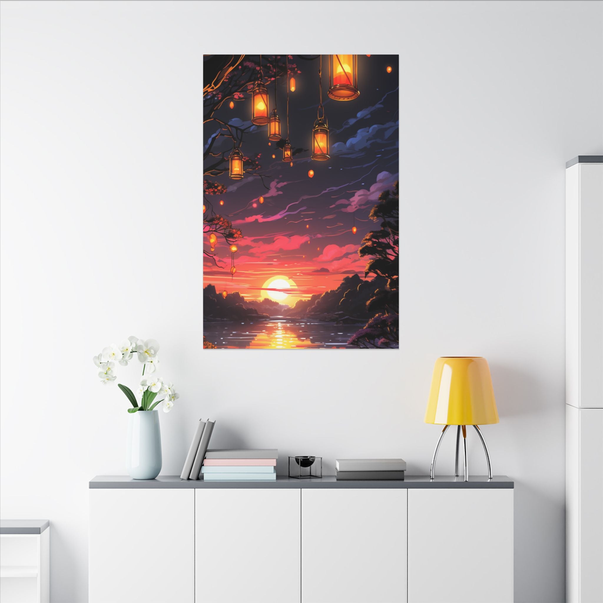 Canvas Matte "Sunset Lanterns"-Decor de Perete"