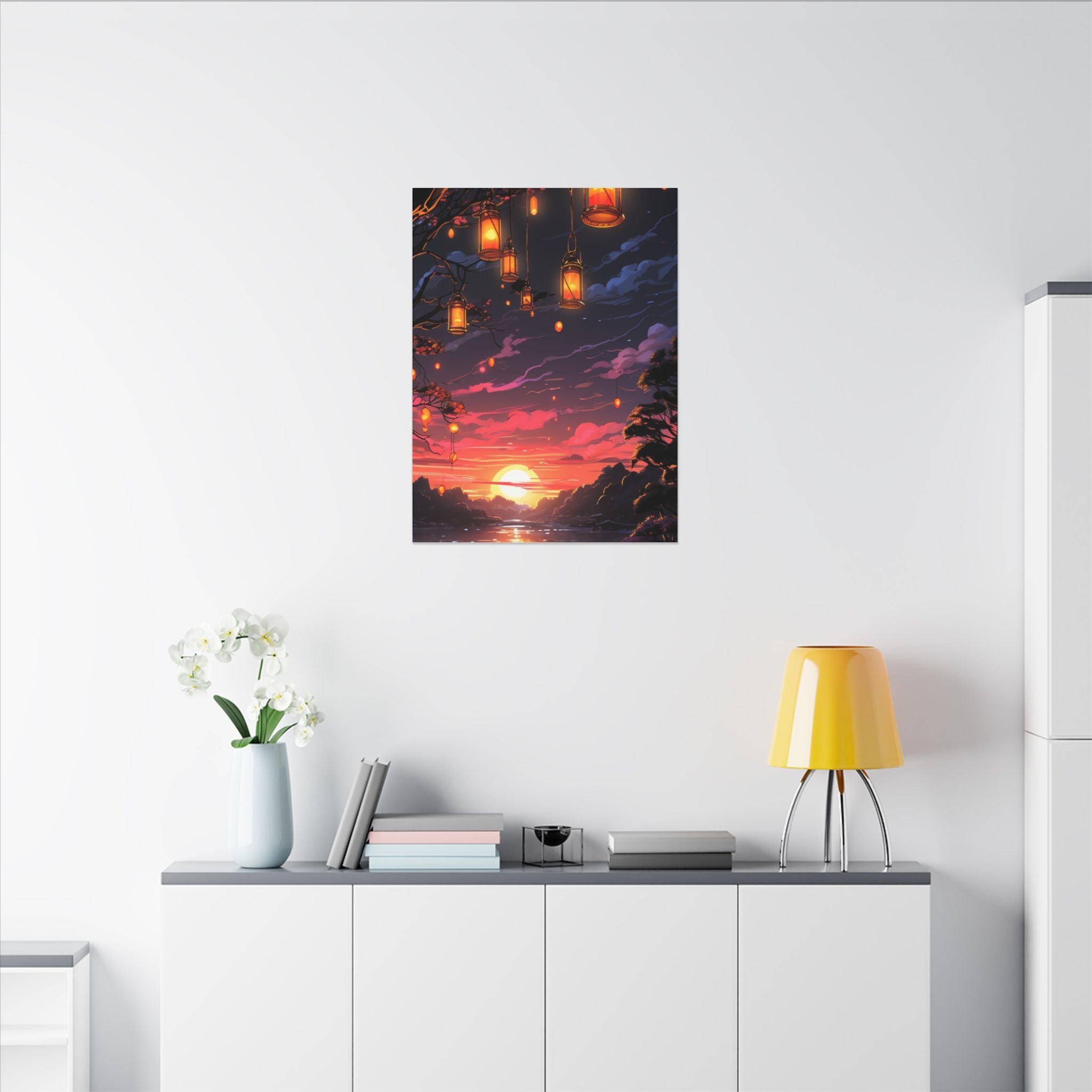 Canvas Matte "Sunset Lanterns"-Decor de Perete"