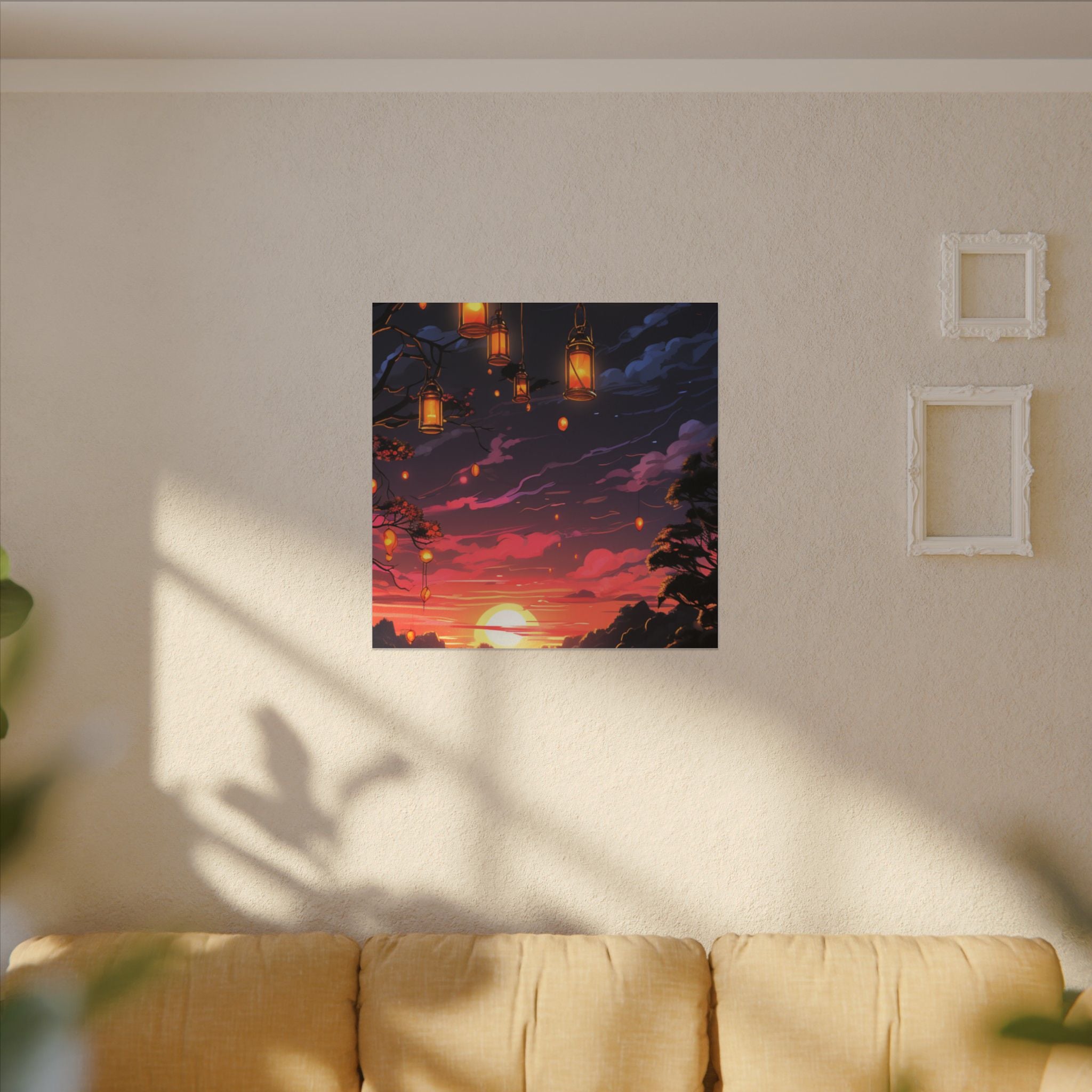 Canvas Matte "Sunset Lanterns"-Decor de Perete"