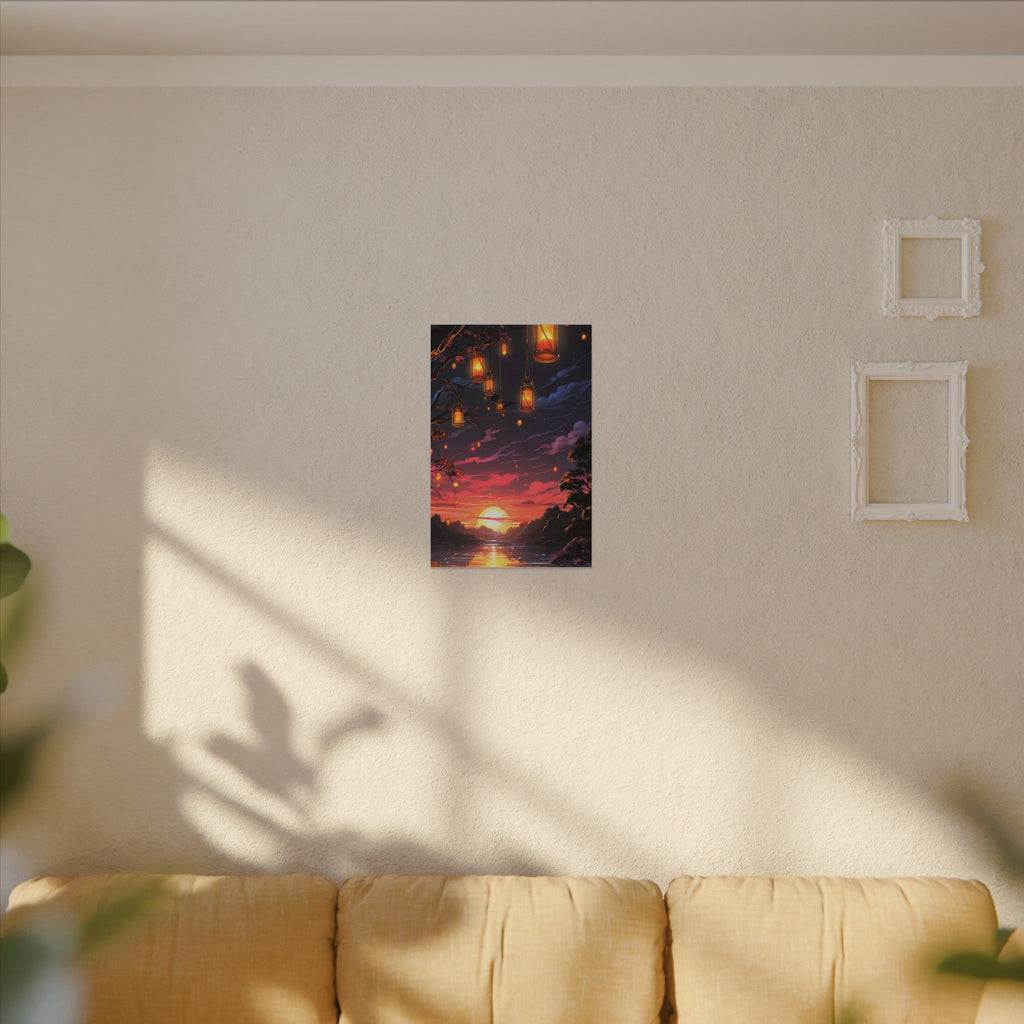 Canvas Matte "Sunset Lanterns"-Decor de Perete"