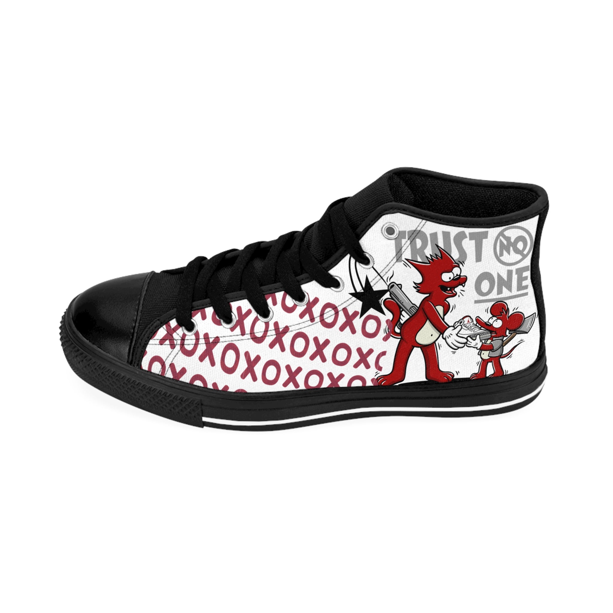 Trendy High-Top Sneakers for Creative Souls, Unique Gift for Artists, Fun Streetwear, Perfect for Valentine's, Graphic Kicks for Every [...]