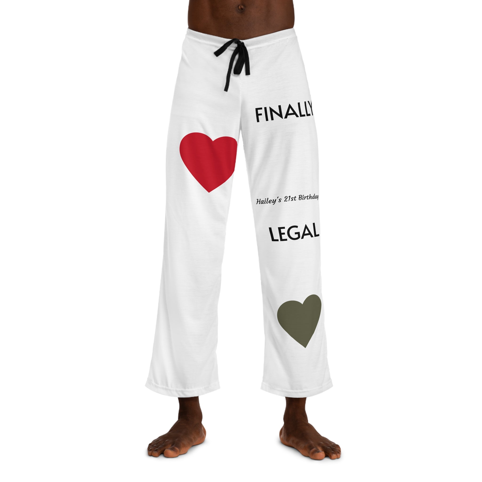 Men's Birthday Pajama Pants - Finally 21, Adulting Gift, Party Sleepwear, Fun Gift for Him, Comfortable Lounge Pants