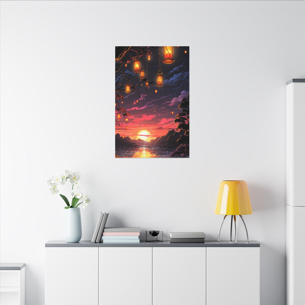 Canvas Matte "Sunset Lanterns"-Decor de Perete"