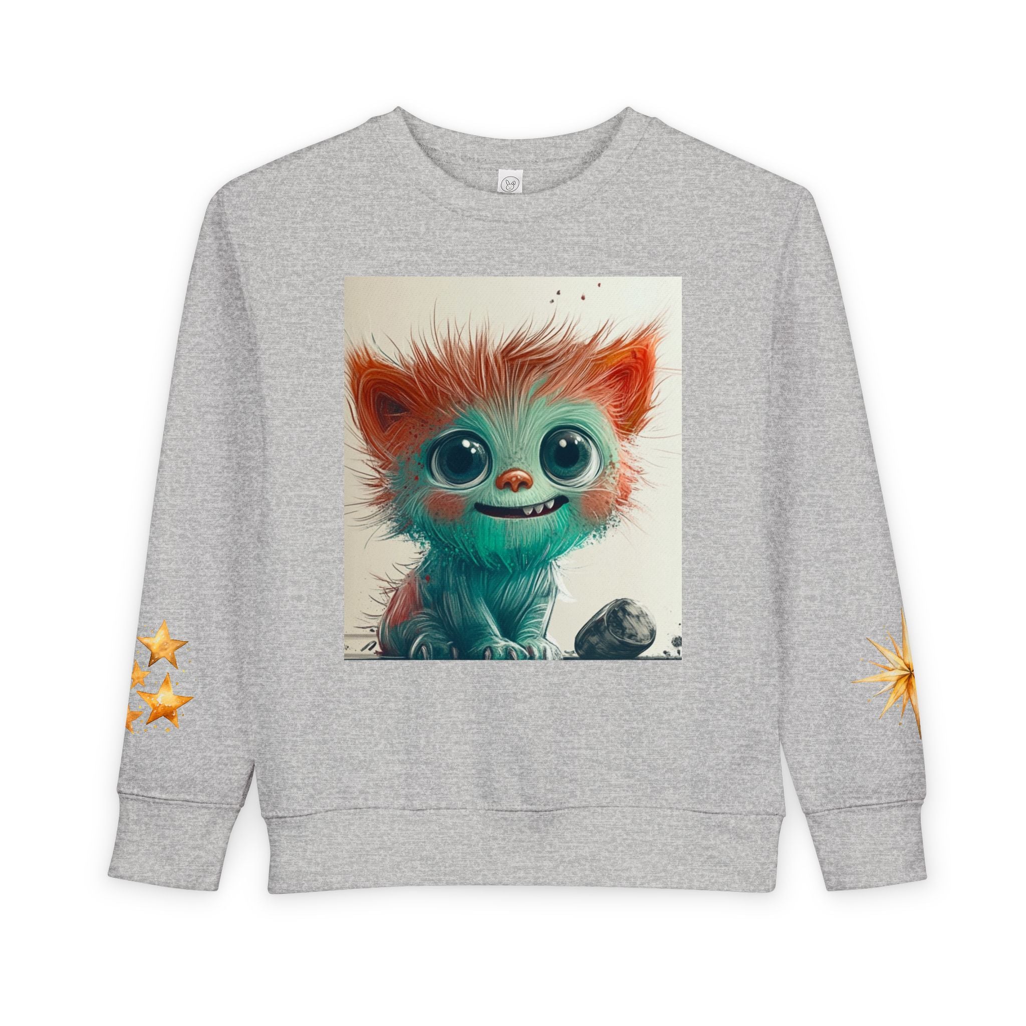 Whimsical Toddler Sweatshirt with Adorable Monster Design, Kids' Cozy Apparel, Baby Gift, Cute Animal Clothing, Fun Sweater