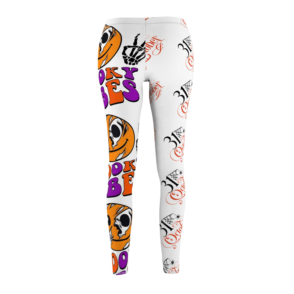 Spooky Vibes Women's Leggings - Halloween Activewear, Casual Pants, Workout Leggings, Holiday Apparel, Unique Fitness Gear