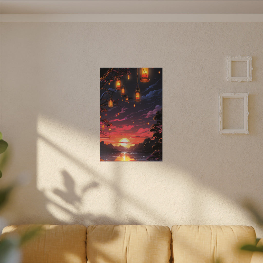 Canvas Matte "Sunset Lanterns"-Decor de Perete"