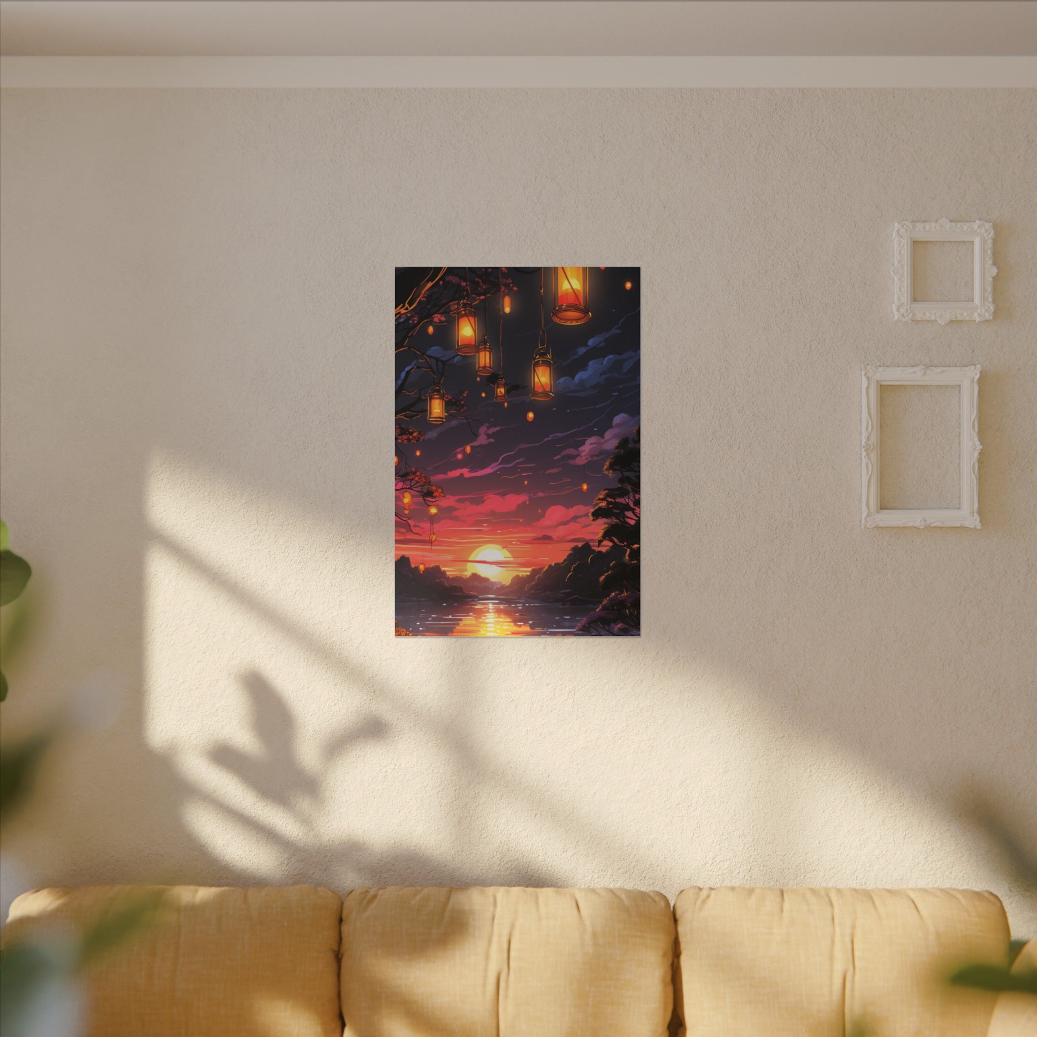Canvas Matte "Sunset Lanterns"-Decor de Perete"