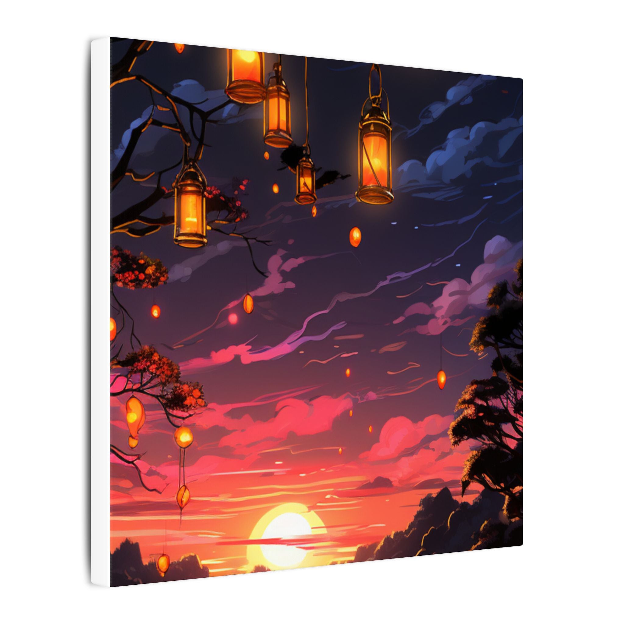 Canvas Matte "Sunset Lanterns"-Decor de Perete"