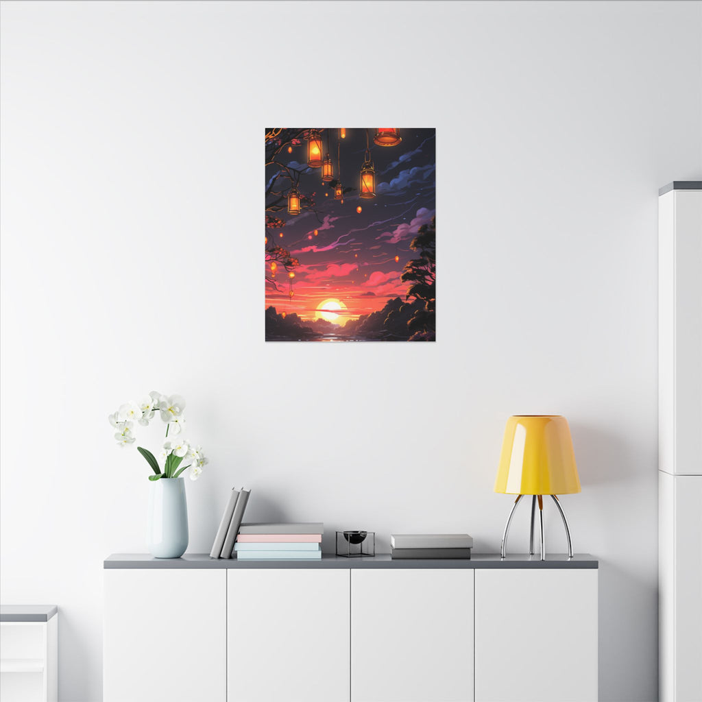 Canvas Matte "Sunset Lanterns"-Decor de Perete"