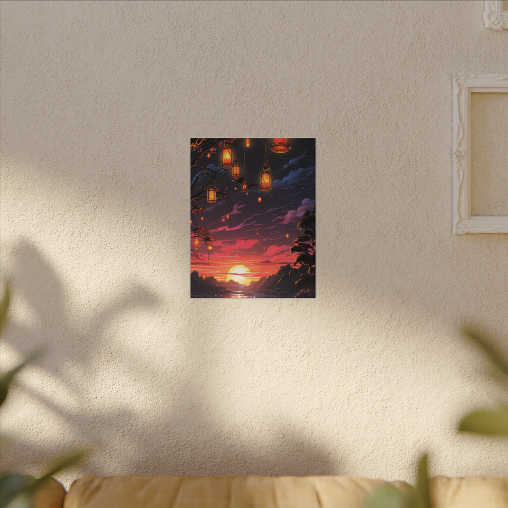 Canvas Matte "Sunset Lanterns"-Decor de Perete"