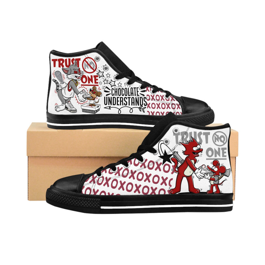 Trendy High-Top Sneakers for Creative Souls, Unique Gift for Artists, Fun Streetwear, Perfect for Valentine's, Graphic Kicks for Every [...]