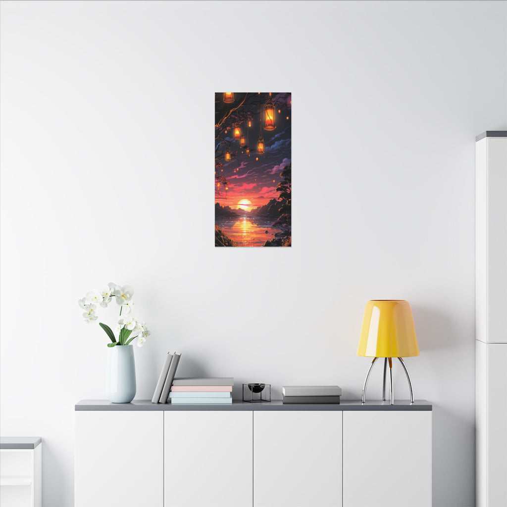 Canvas Matte "Sunset Lanterns"-Decor de Perete"