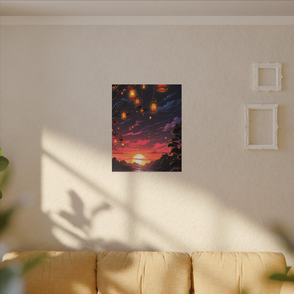 Canvas Matte "Sunset Lanterns"-Decor de Perete"