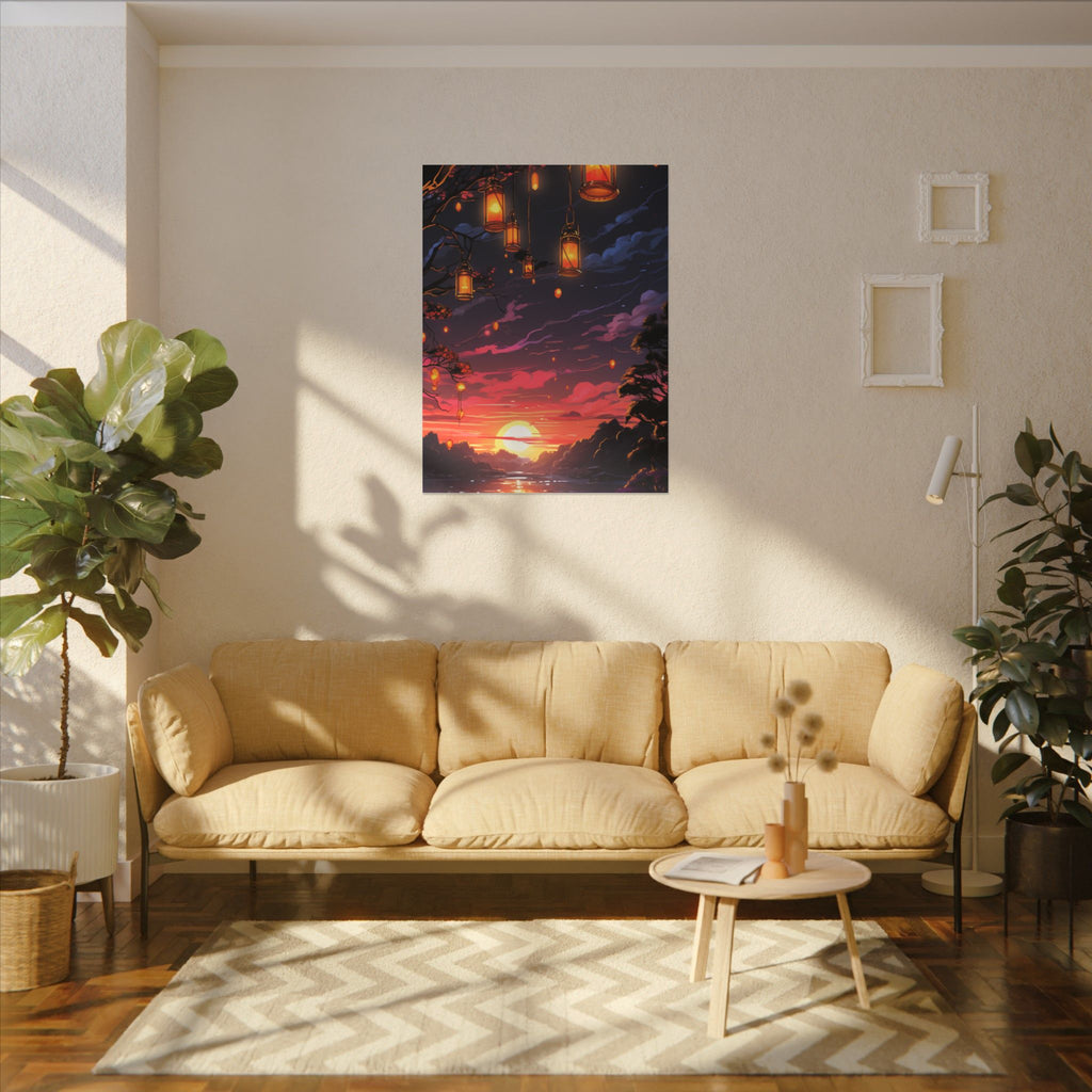 Canvas Matte "Sunset Lanterns"-Decor de Perete"