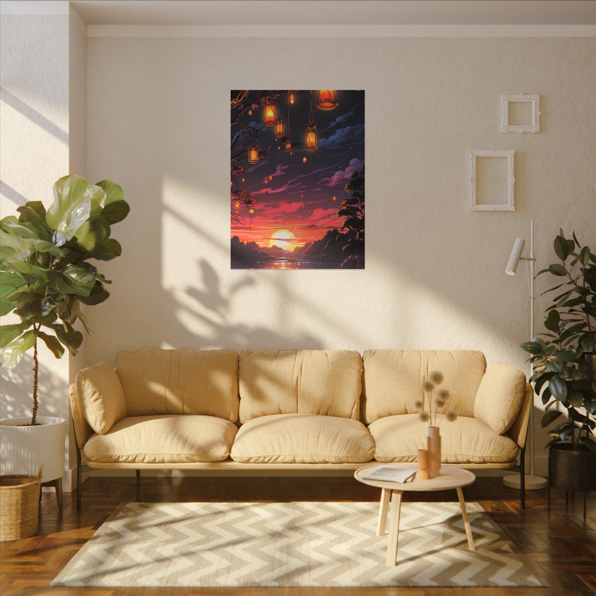 Canvas Matte "Sunset Lanterns"-Decor de Perete"