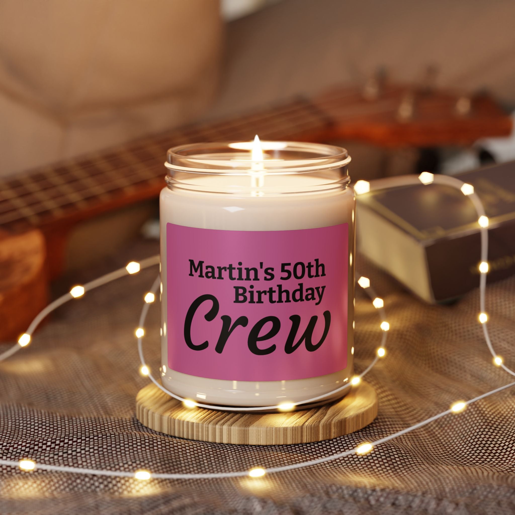 Personalized Birthday Scented Candle | Martin's 50th Celebration | Crew Gift | Party Favors, Home Decor, Aromatherapy, Relaxation
