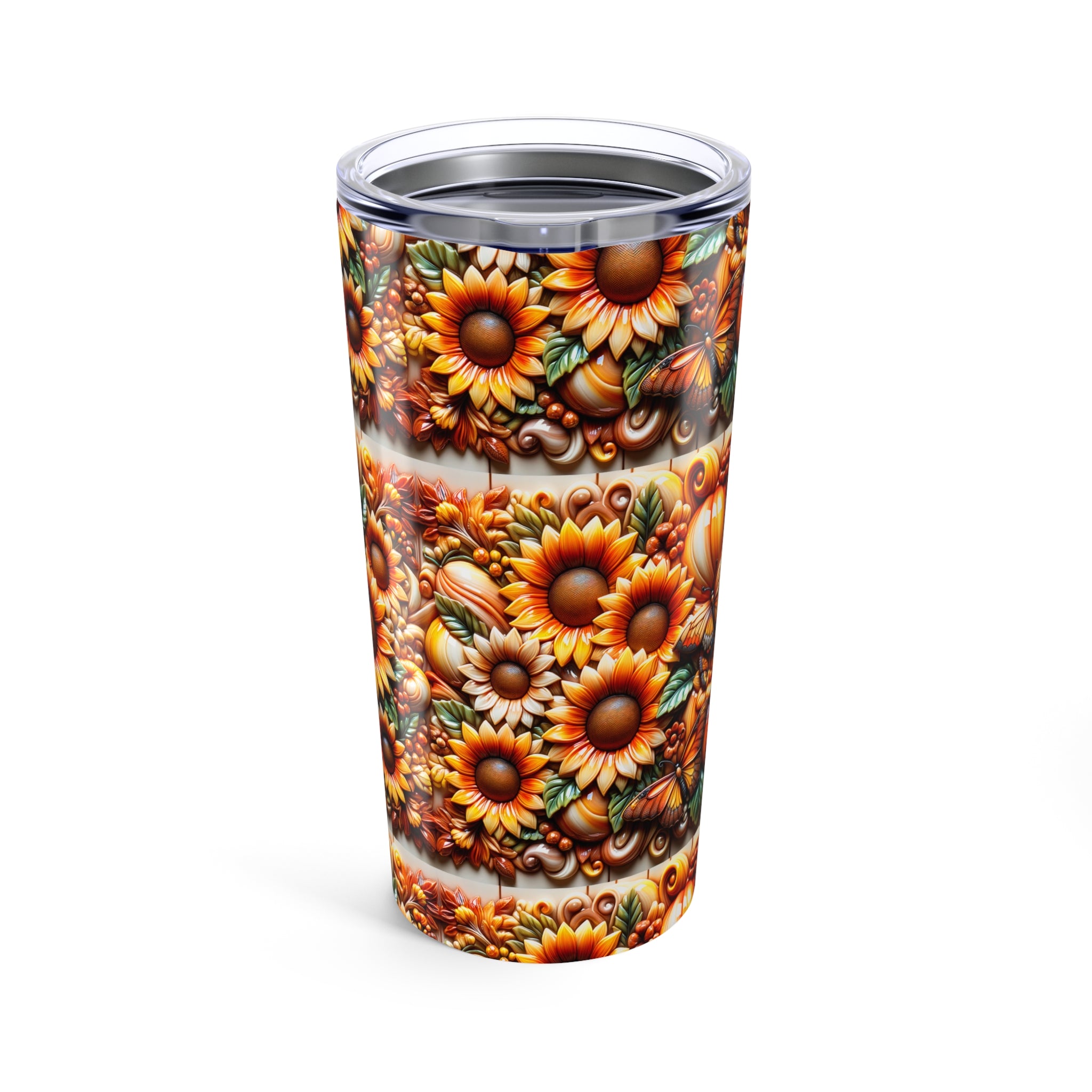 Sunflower Tumbler, Floral Travel Cup, Fall Drinkware, Personalized Gift, Eco-Friendly Mug