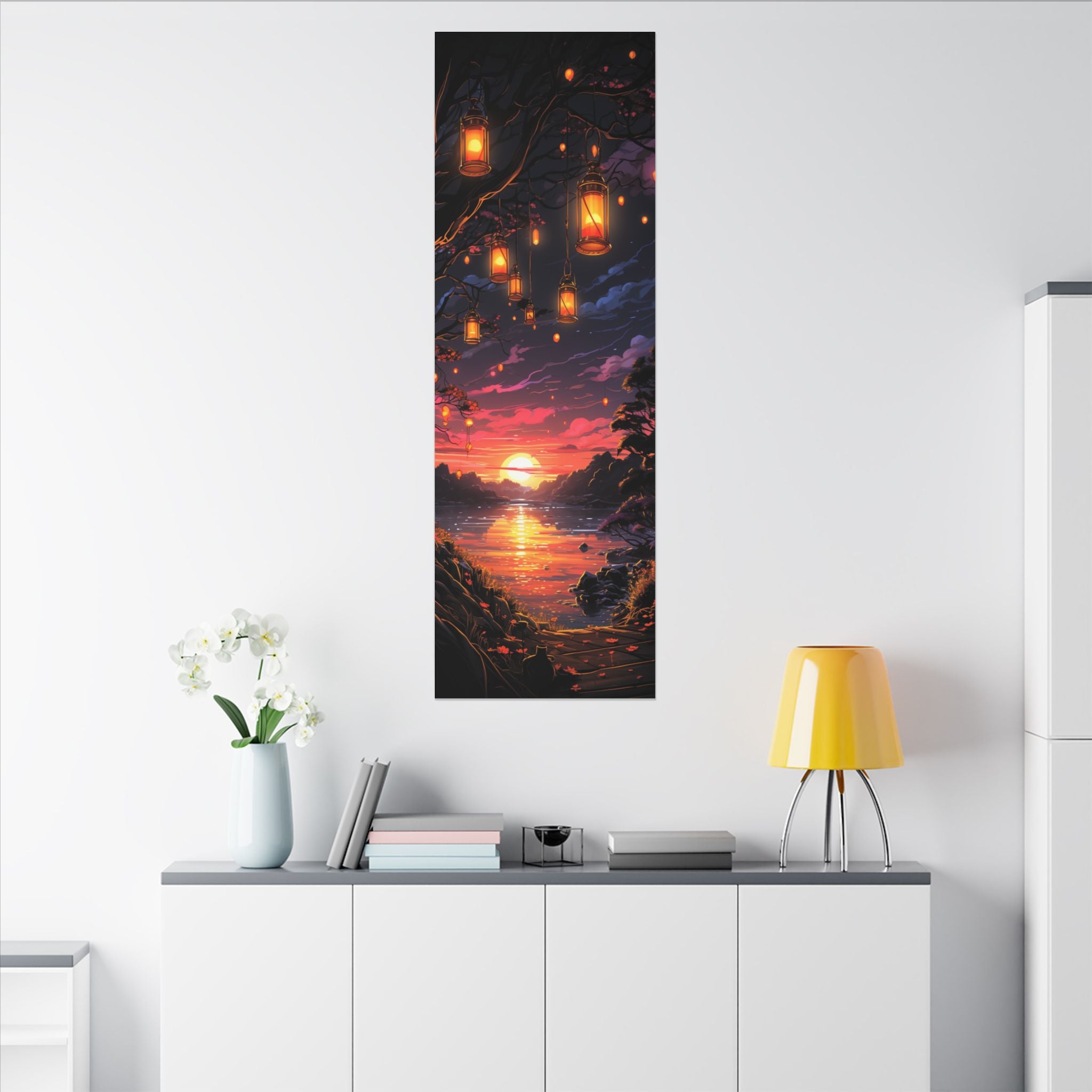 Canvas Matte "Sunset Lanterns"-Decor de Perete"