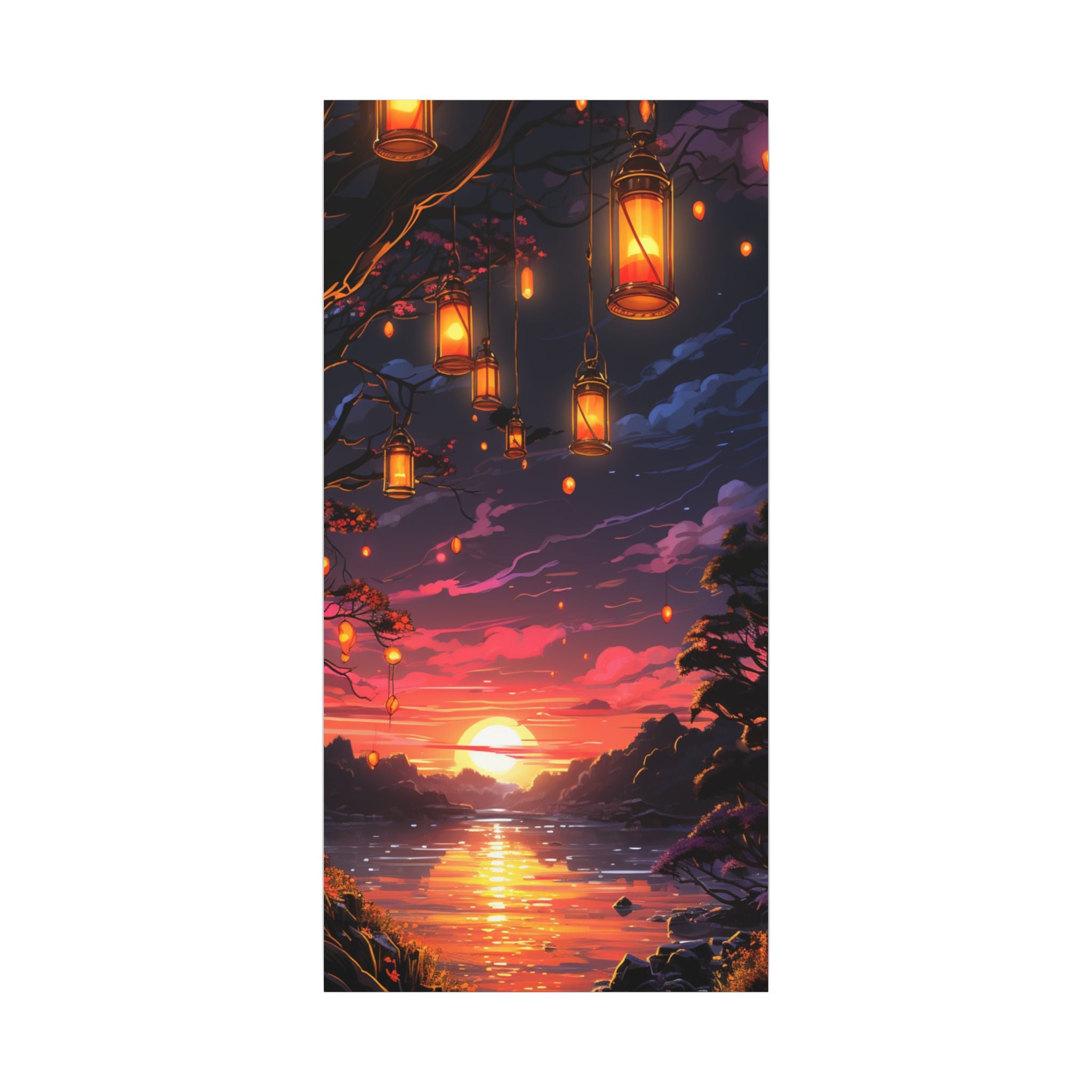 Canvas Matte "Sunset Lanterns"-Decor de Perete"