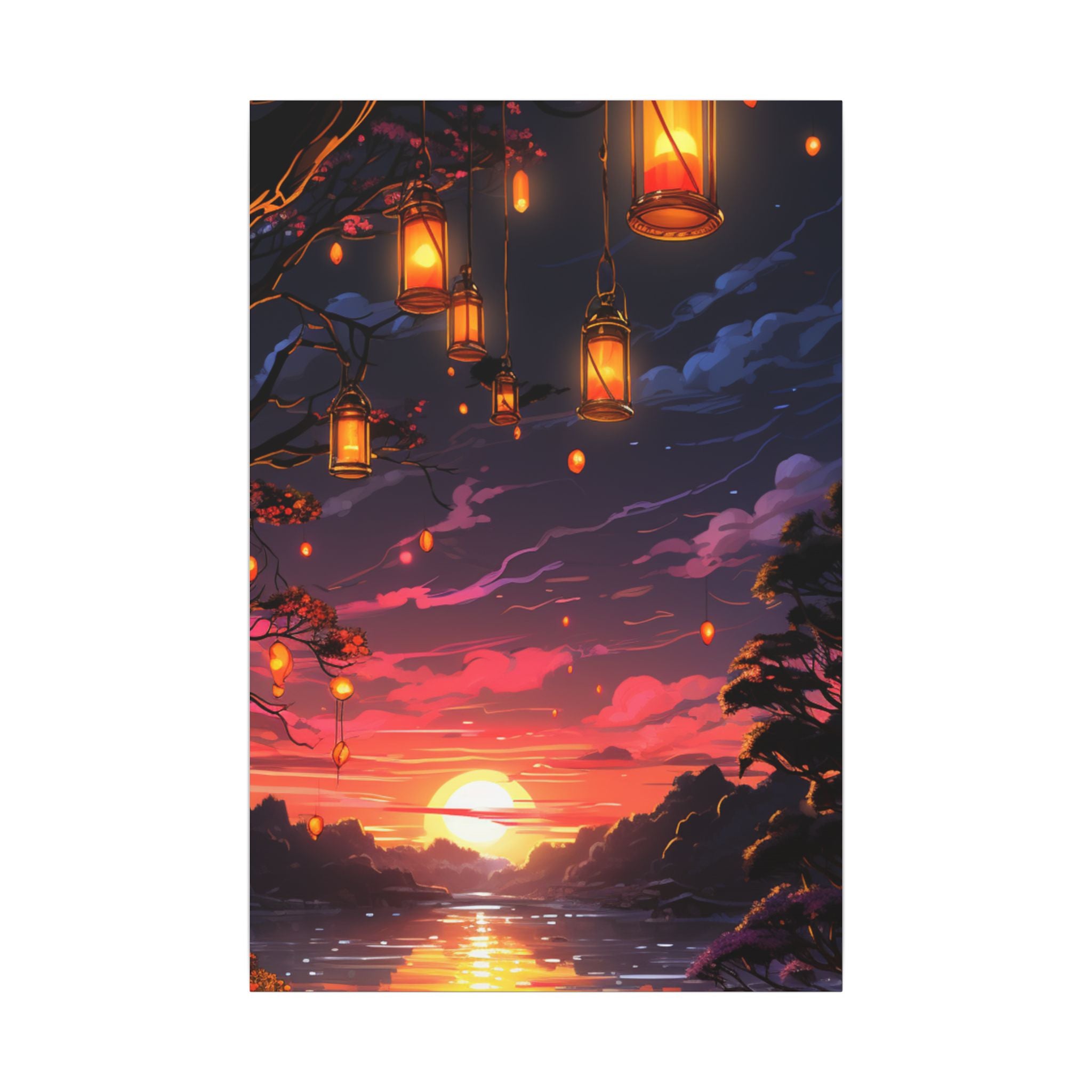 Canvas Matte "Sunset Lanterns"-Decor de Perete"