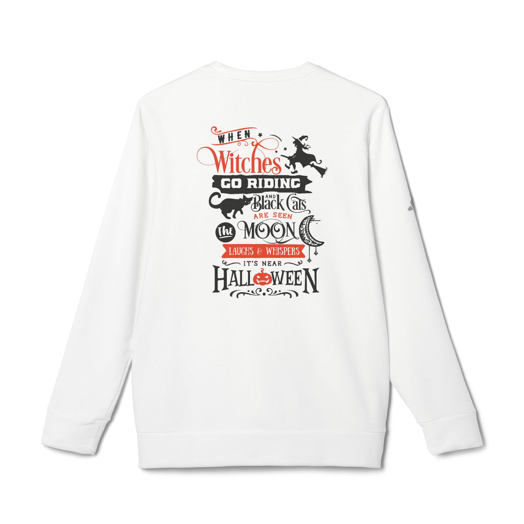 Halloween-Themed Unisex Fleece Crewneck Sweatshirt, Cozy Fall Apparel, Spooky Crew, Gift for Witches, October Celebration