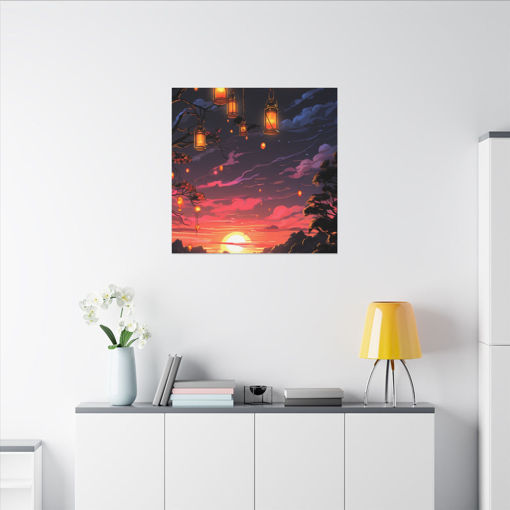 Canvas Matte "Sunset Lanterns"-Decor de Perete"