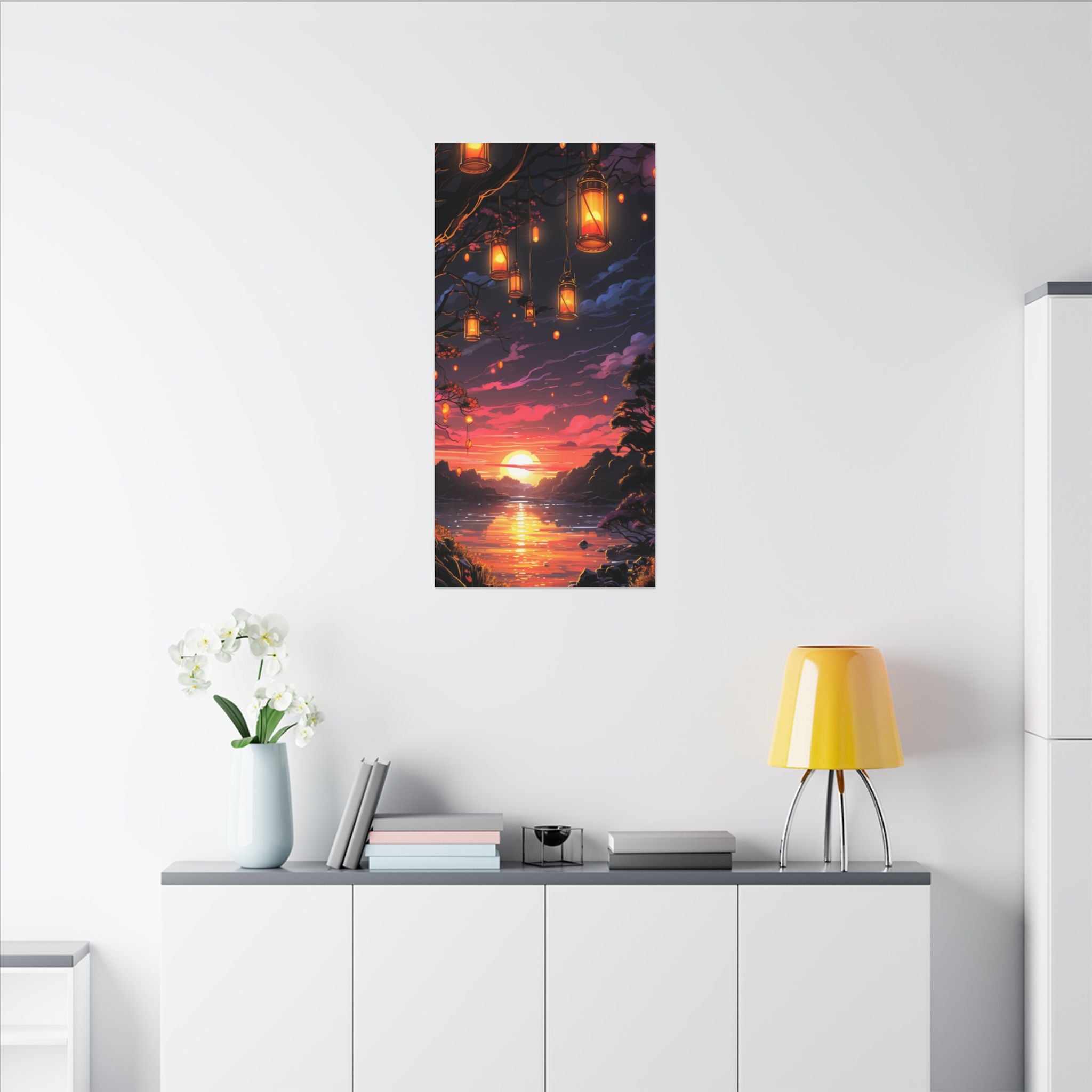 Canvas Matte "Sunset Lanterns"-Decor de Perete"