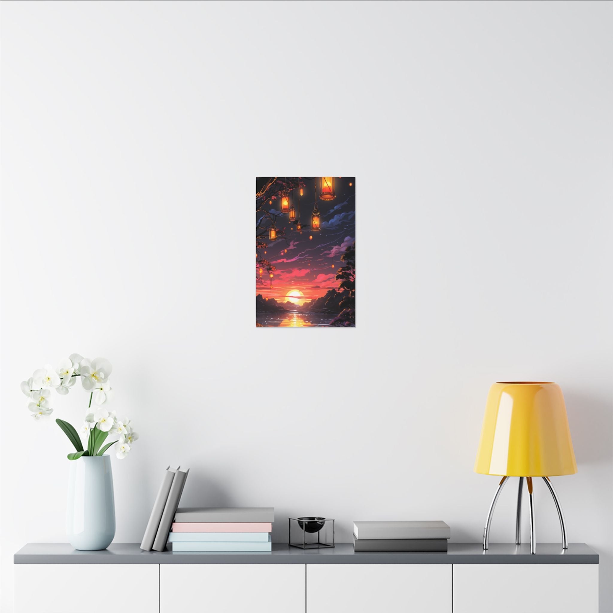 Canvas Matte "Sunset Lanterns"-Decor de Perete"