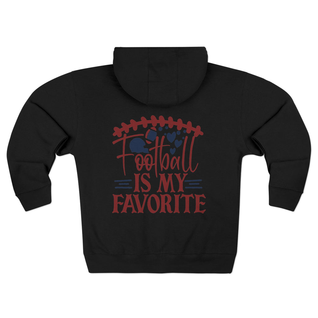 Cozy Football Themed Zip Hoodie - Perfect for Game Day, Casual Wear, Sports Lovers, Unisex Gift, Winter Fashion