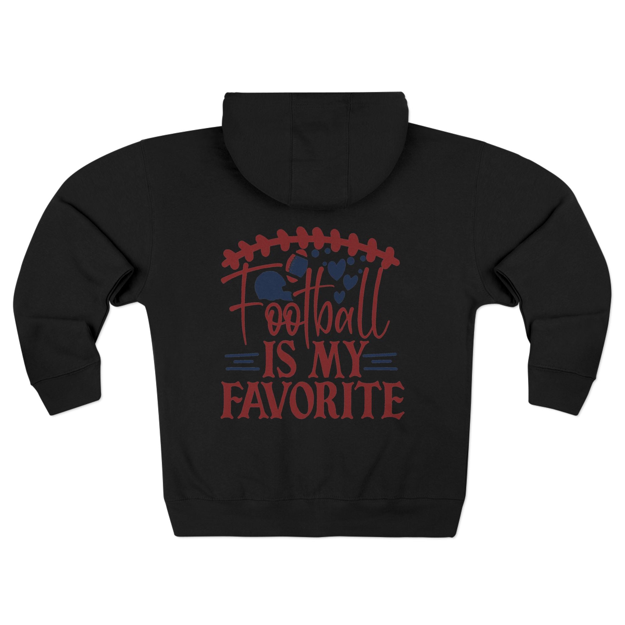 Cozy Football Themed Zip Hoodie - Perfect for Game Day, Casual Wear, Sports Lovers, Unisex Gift, Winter Fashion
