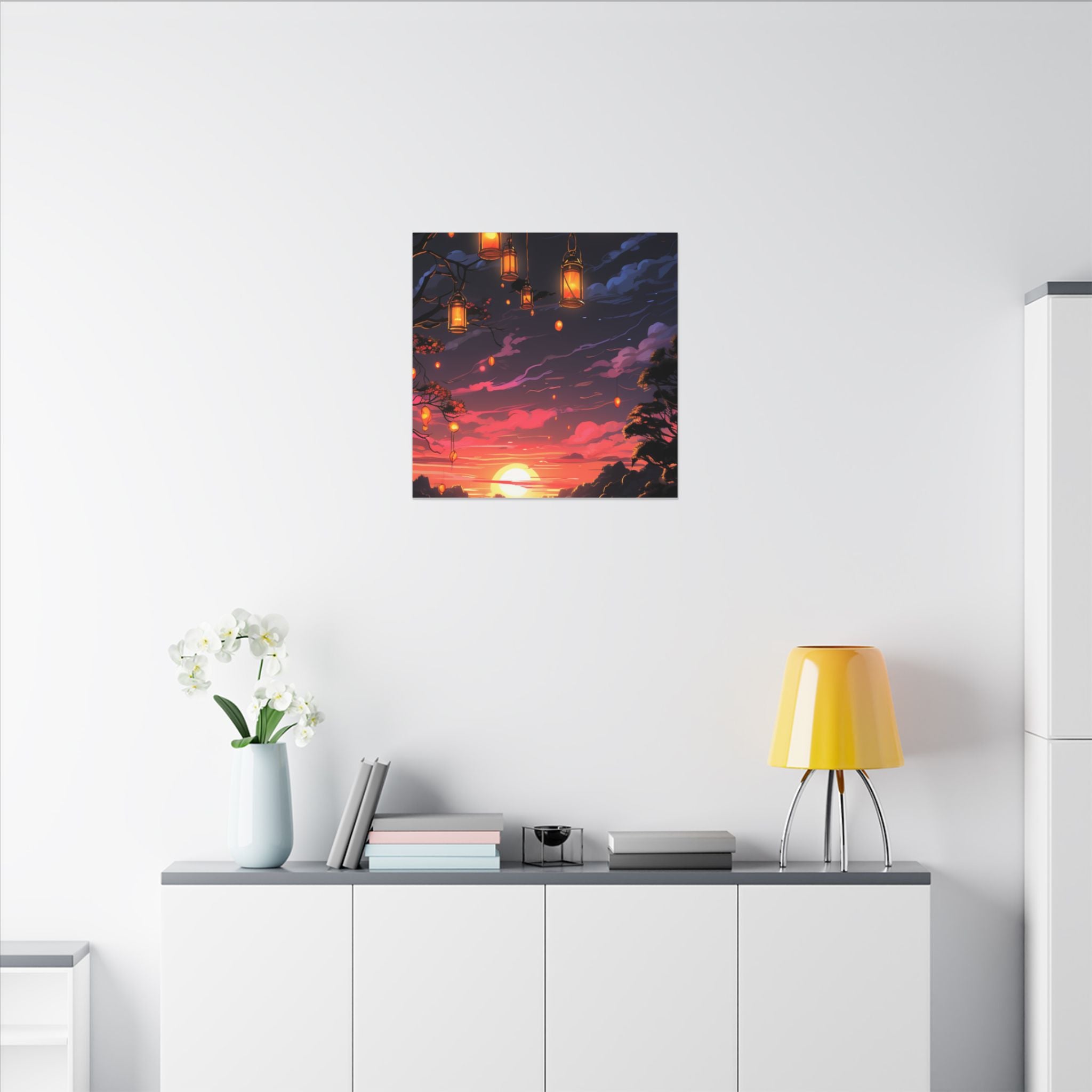 Canvas Matte "Sunset Lanterns"-Decor de Perete"