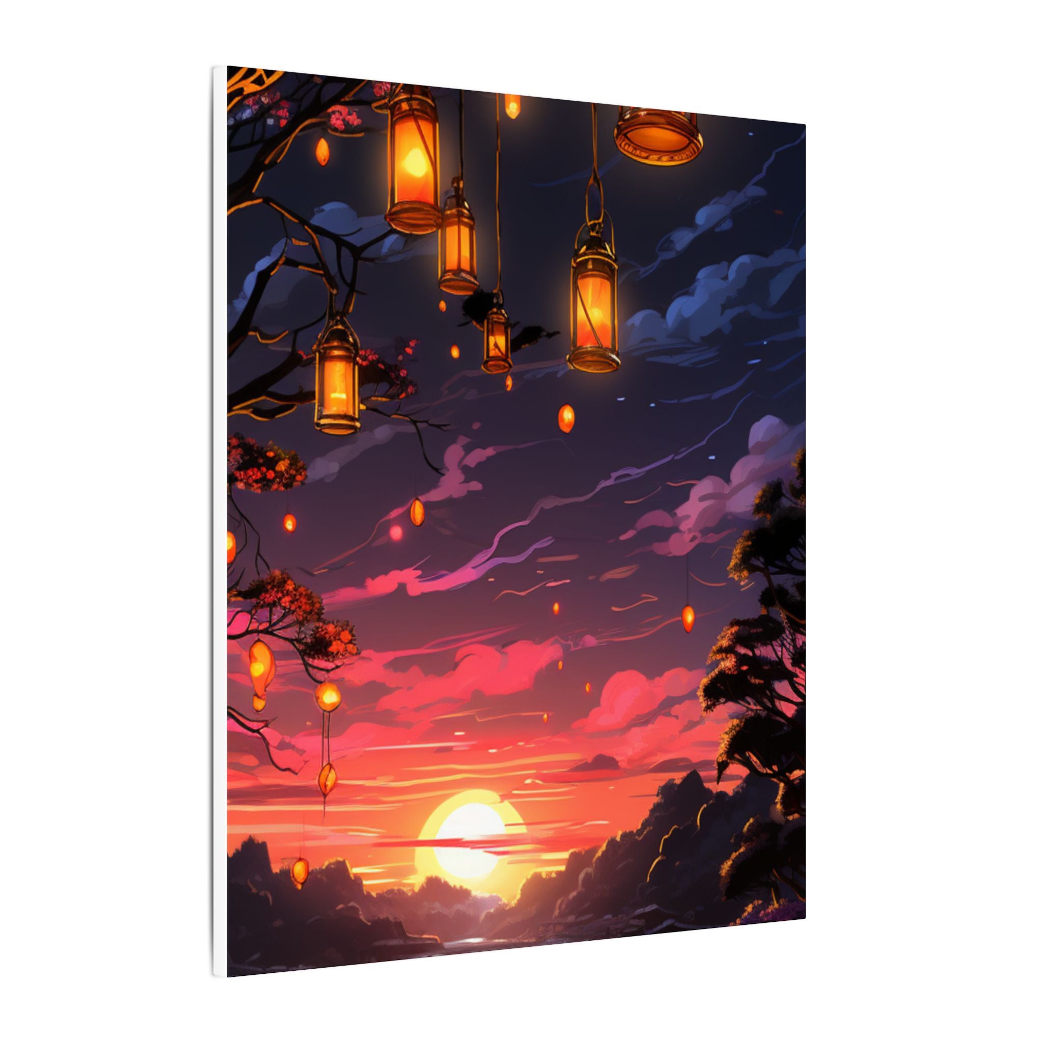 Canvas Matte "Sunset Lanterns"-Decor de Perete"