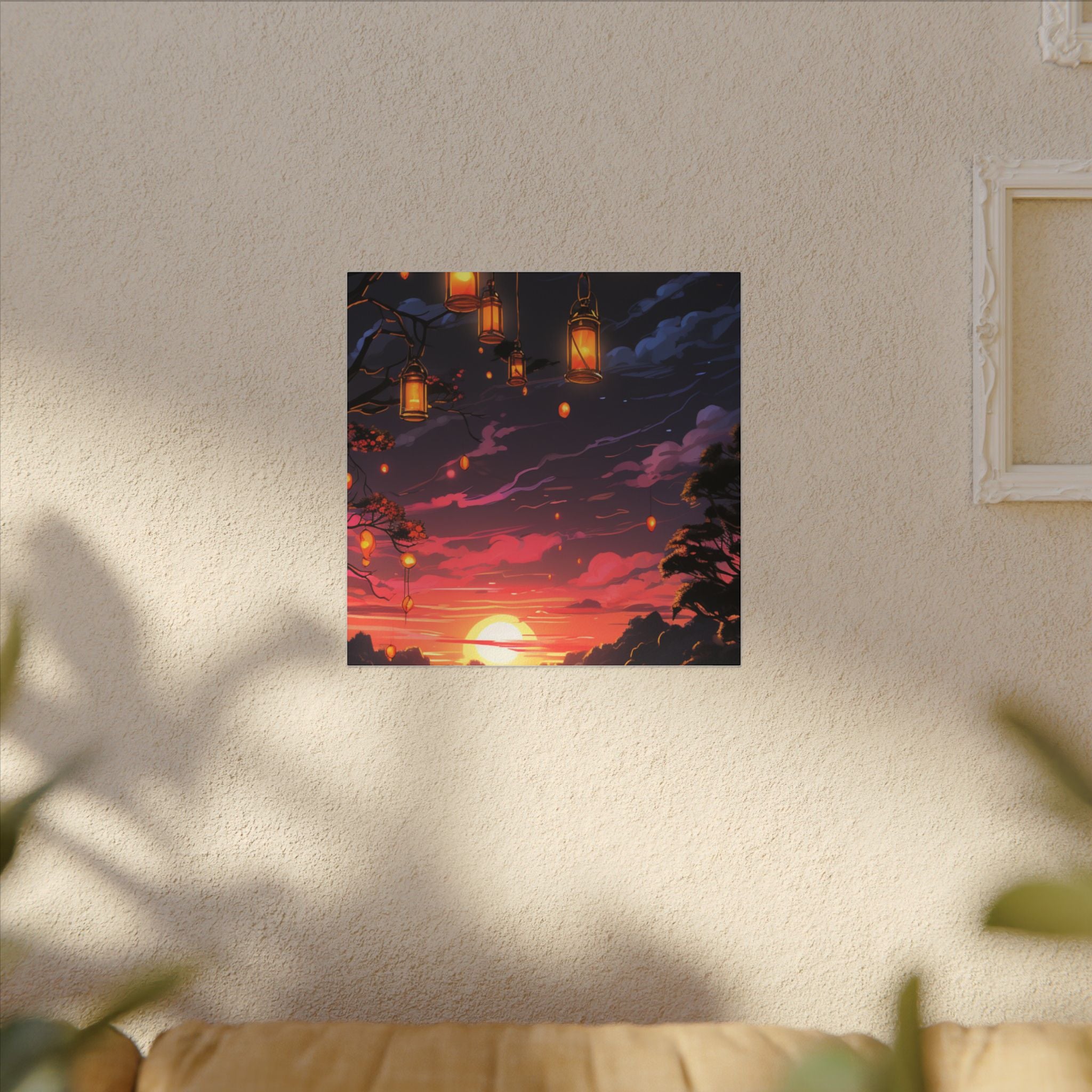 Canvas Matte "Sunset Lanterns"-Decor de Perete"