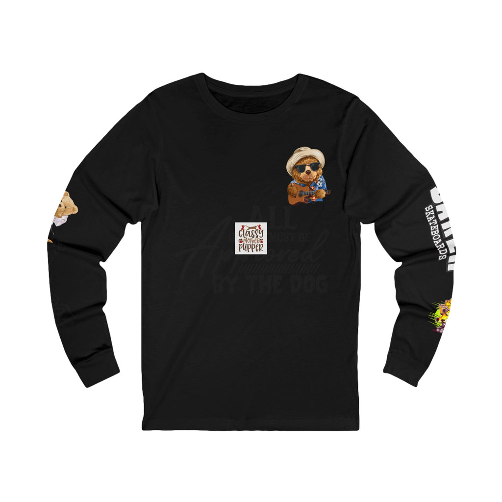 Dog Approved Unisex Long Sleeve Tee, Funny Pet Lover Shirt, Gift for Dog Owners, Cute Animal Graphic Top, Perfect for Everyday Wear