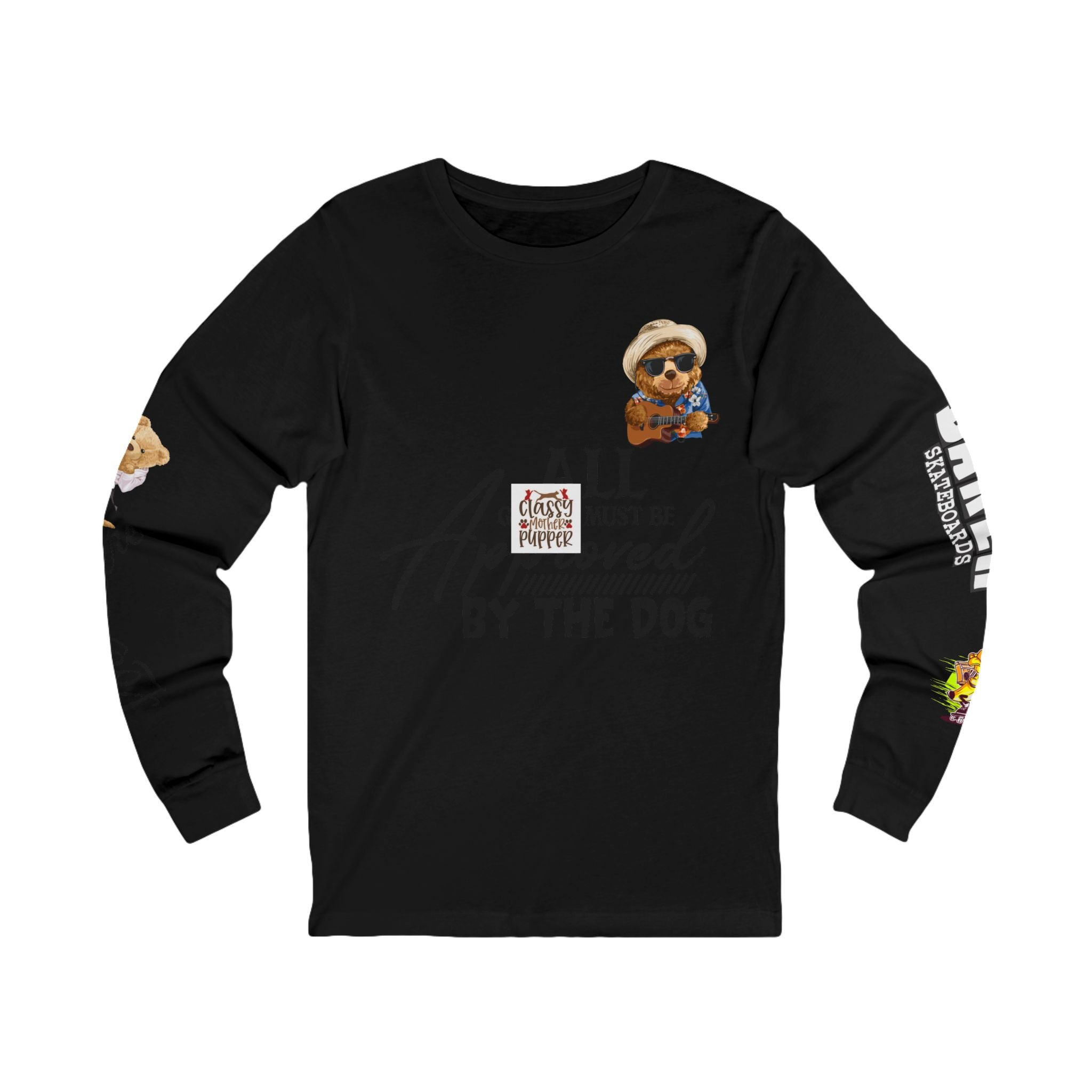 Dog Approved Unisex Long Sleeve Tee, Funny Pet Lover Shirt, Gift for Dog Owners, Cute Animal Graphic Top, Perfect for Everyday Wear