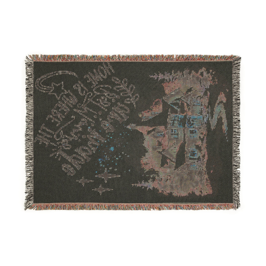 Cozy Woven Blanket with Inspirational Quotes, Ideal for Home Decor, Gifts, Relaxation, Winter Holidays, and Snuggles